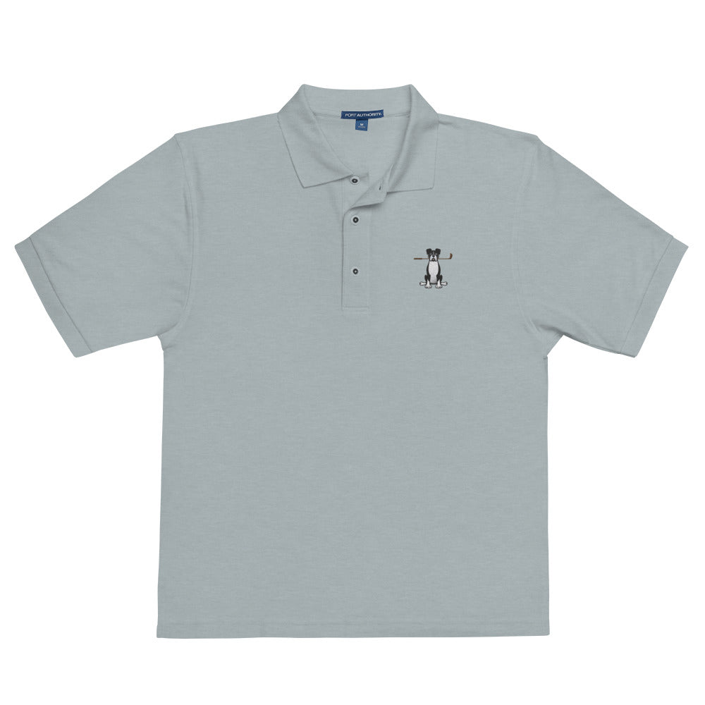 Boxer (Black) — Embroidered Golf Polo