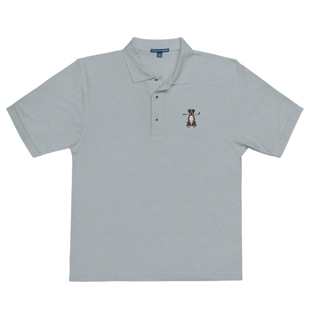 Boxer (Brown) — Embroidered Golf Polo