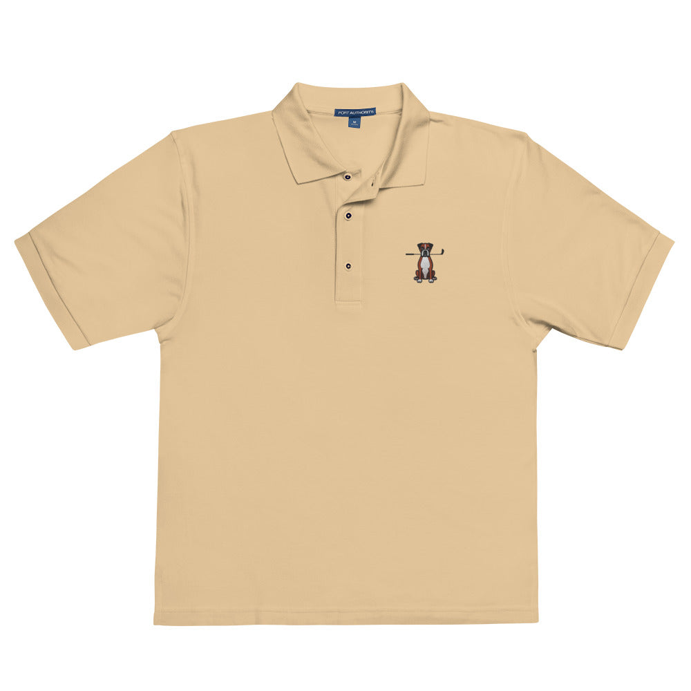 Boxer (Brown) — Embroidered Golf Polo