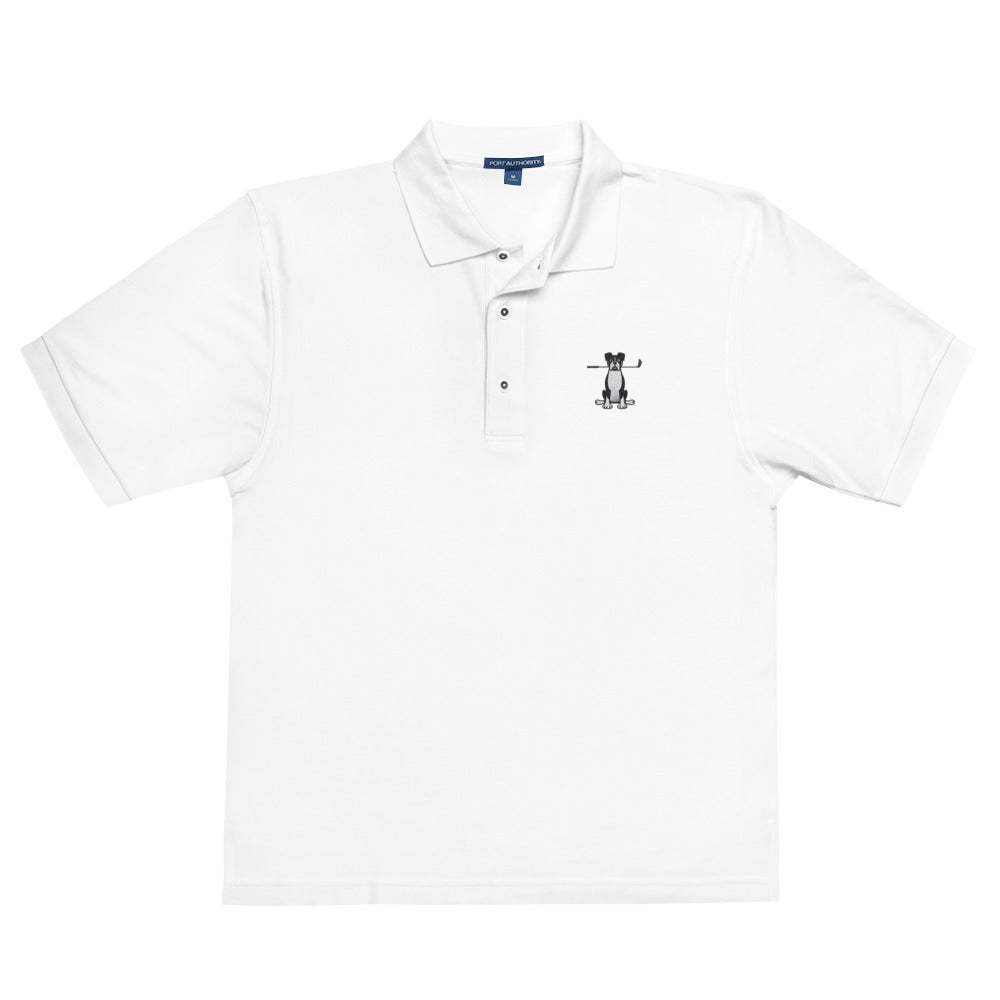 Boxer (Black) — Embroidered Golf Polo